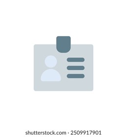 id card icon flat style