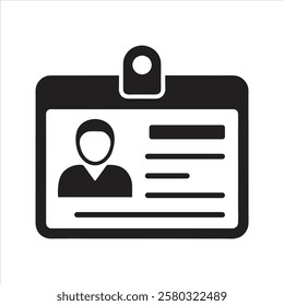 ID card icon. Identification card icon