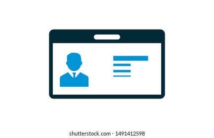 ID card icon. Identification and security usage. Vector illustration
