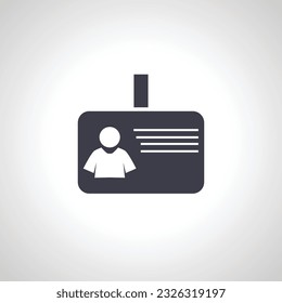 ID-Kartensymbol. Identifizierungskarte einfaches Symbol. id-Button-Symbol