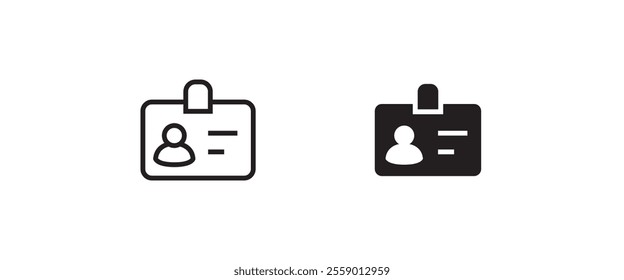 Id card icon. Identification card icon, vector, symbol, logo, illustration, line,editable stroke, flat,design, style, isolated,on white