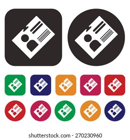 ID Card Icon. identification card. vector