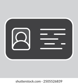 Id card icon. Identity card vector icon. 