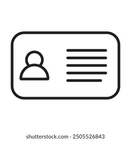 Icono de tarjeta de identificación. Icono de Vector de tarjeta de identidad. 