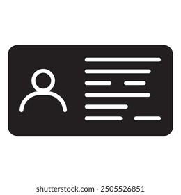 Id card icon. Identity card vector icon. 