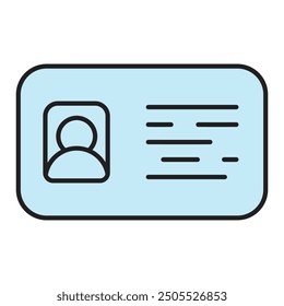 Id card icon. Identity card vector icon. 