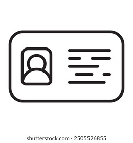 Id card icon. Identity card vector icon. 
