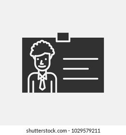 Id card icon illustration isolated vector sign symbol