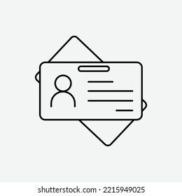 ID Card Icon, Indentification Card Icon Vector Illustration Eps10