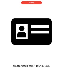id card icon isolated sign symbol vector illustration - high quality black style vector icons
