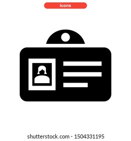 id card icon isolated sign symbol vector illustration - high quality black style vector icons
