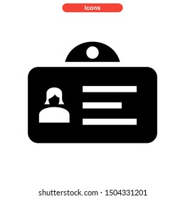 id card icon isolated sign symbol vector illustration - high quality black style vector icons

