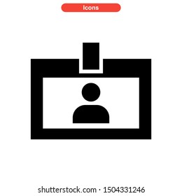 id card icon isolated sign symbol vector illustration - high quality black style vector icons
