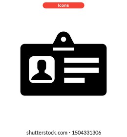 id card icon isolated sign symbol vector illustration - high quality black style vector icons
