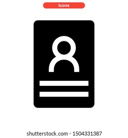 id card icon isolated sign symbol vector illustration - high quality black style vector icons
