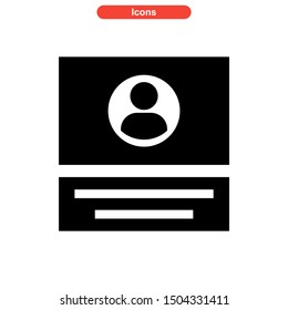 id card icon isolated sign symbol vector illustration - high quality black style vector icons
