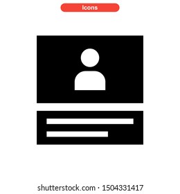 id card icon isolated sign symbol vector illustration - high quality black style vector icons
