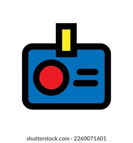 ID-Karte-Symbol-Linie einzeln auf weißem Hintergrund. Schwarze flache Ikone im modernen Umriss-Stil. Lineares Symbol und bearbeitbarer Strich. Einfache und Pixel perfekte Strich-Vektorgrafik