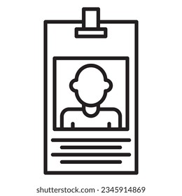 Id card icon or logo illustration black style