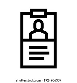ID-Kartensymbol oder Logo einzeln auf Zeichensymbolen, Vektorgrafik - qualitativ hochwertige Vektorsymbole mit schwarzem Hintergrund
