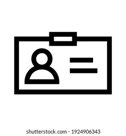 icono de tarjeta de identificación o logotipo símbolo de signo aislado ilustración vectorial - iconos vectoriales de estilo negro de alta calidad
