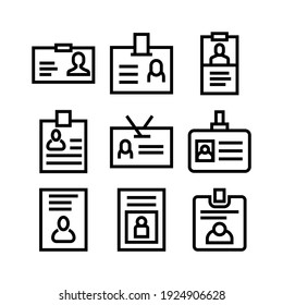 icono de tarjeta de identificación o logotipo símbolo de signo aislado ilustración vectorial - Colección de iconos vectoriales de estilo negro de alta calidad
