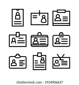 icono de tarjeta de identificación o logotipo símbolo de signo aislado ilustración vectorial - Colección de iconos vectoriales de estilo negro de alta calidad
