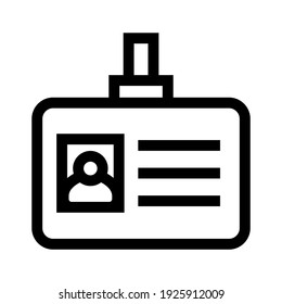 icono de tarjeta de identificación o logotipo símbolo de signo aislado ilustración vectorial - iconos vectoriales de estilo negro de alta calidad
