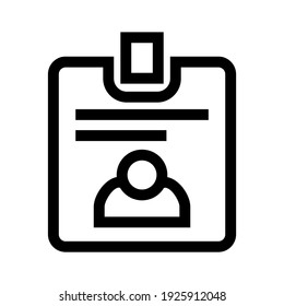 id card icon or logo isolated sign symbol vector illustration - high quality black style vector icons
