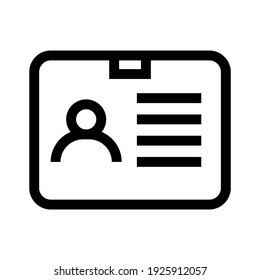 id card icon or logo isolated sign symbol vector illustration - high quality black style vector icons
