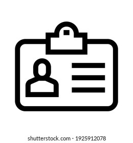 id card icon or logo isolated sign symbol vector illustration - high quality black style vector icons
