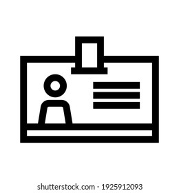 id card icon or logo isolated sign symbol vector illustration - high quality black style vector icons
