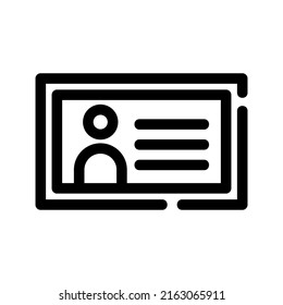 icono de tarjeta de identificación o logotipo símbolo de signo aislado ilustración vectorial - iconos vectoriales de estilo negro de alta calidad

