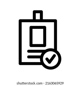 icono de tarjeta de identificación o logotipo símbolo de signo aislado ilustración vectorial - iconos vectoriales de estilo negro de alta calidad
