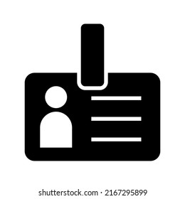 icono de tarjeta de identificación o logotipo símbolo de signo aislado ilustración vectorial - iconos vectoriales de estilo negro de alta calidad

