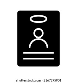 icono de tarjeta de identificación o logotipo símbolo de signo aislado ilustración vectorial - iconos vectoriales de estilo negro de alta calidad
