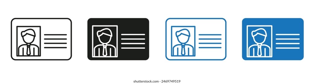 Marca de icono de tarjeta de identificación en estilo relleno