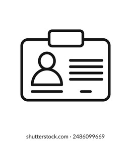 Id card icon mark in filled style