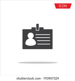 ID Card icon , member icon isolated on white background