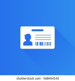 ID Card icon in Metro user interface color style. Identity office businessman