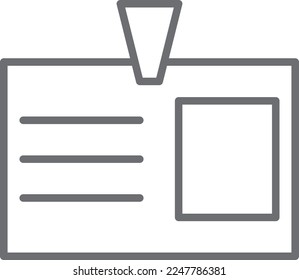 id card icon. Modern icon in flat style. Vector illustration with business theme. Detailed outline icon