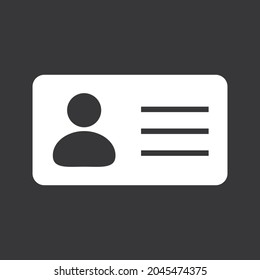 Id card icon on grey background