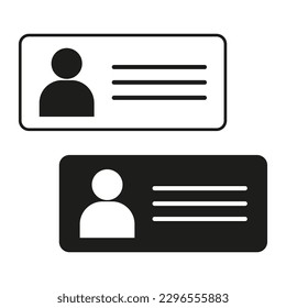 Id card icon on white background. Corporate identity. Vector illustration.