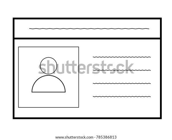id card icon on white background. car\
driver, driving license. id card line symbol.\
