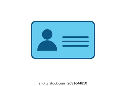 ID-Kartensymbol. Persönliches Identifizierungsdokument Symbol.