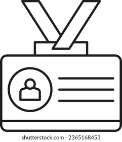 id card icon. Personal info data. Identification document. User or profile card