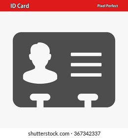 ID Card Icon. Professional, pixel perfect icons optimized for both large and small resolutions. EPS 8 format.