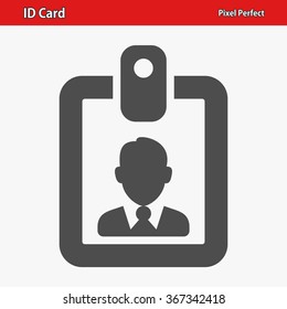 ID Card Icon. Professional, pixel perfect icons optimized for both large and small resolutions. EPS 8 format.