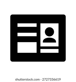 ID-Kartensymbol für den persönlichen Personalausweis und Mitarbeiterzugriff sowie Sicherheit