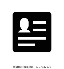 ID card icon representing personal identification employee access and security